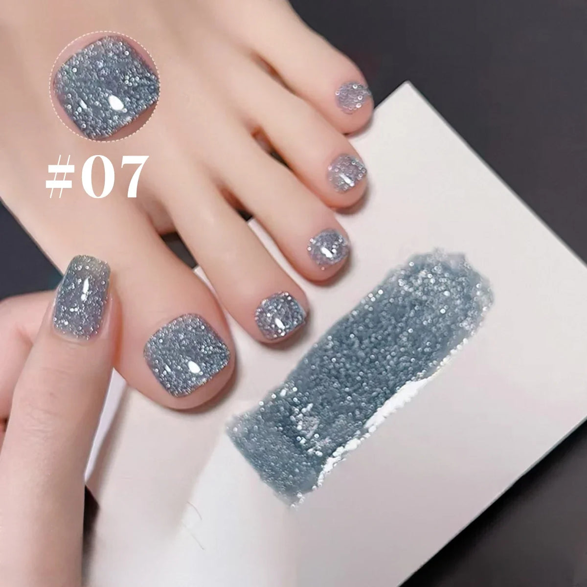 1-8pcs WS Autumn Nails Blue Glitter Nail Gel Polish Semi-permanent Varnish Soak Off Nail Art Base Top Coat UV LED Gel Manicure