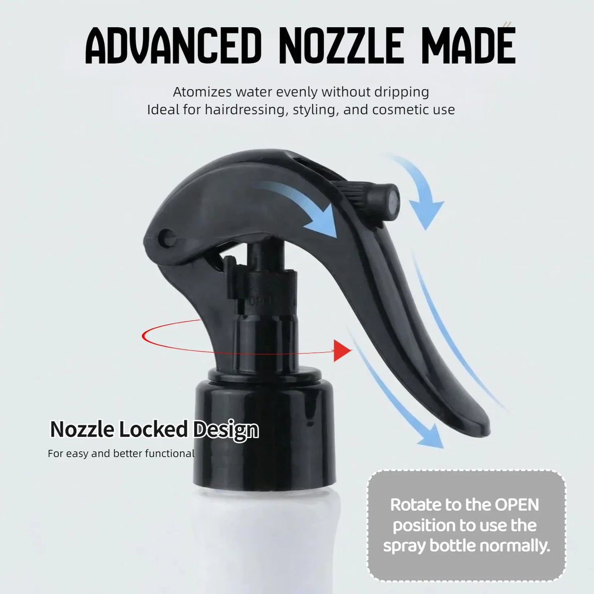 5PCS/Set Pro Barber Fine Mist Spray Bottle Spining Dual-Side Tooth Folding Haircut Comb Duster Hair Cleaning Brush Styling Tools