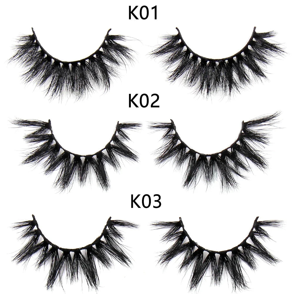 FOXESJI Makeup Eyelashes 3D Mink Eye Lashes Fluffy Soft Wispy Natural Lashes Extension Reusable Fake Lashes Mink False Eyelashes