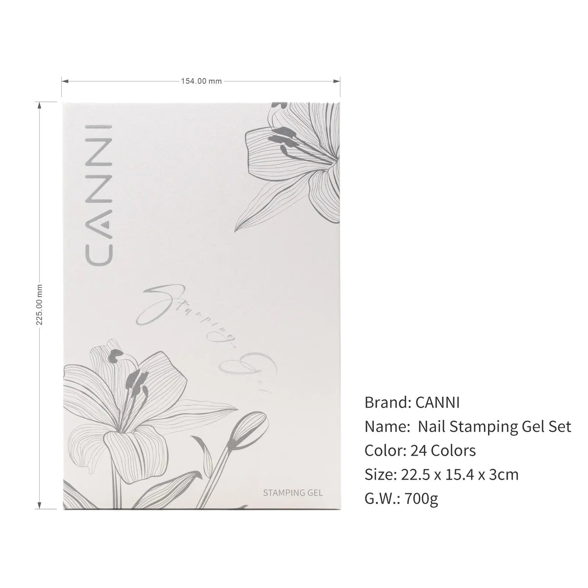 CANNI Stamping Gel Kit Gradient Nail Design Creamy Painting Gel Fast Transfer Nail Drawing Easy Used French Nail New Learner Set
