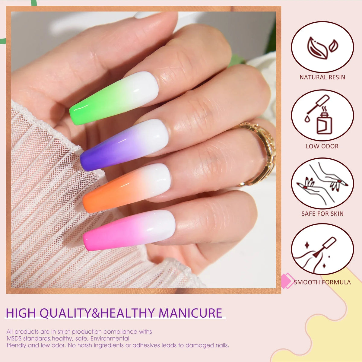 6pcs Venalisa Construction Gel Kit Stronger Jelly Color Reinforce Natural Nail Varnish Rubber Base Color Series Nude Collection
