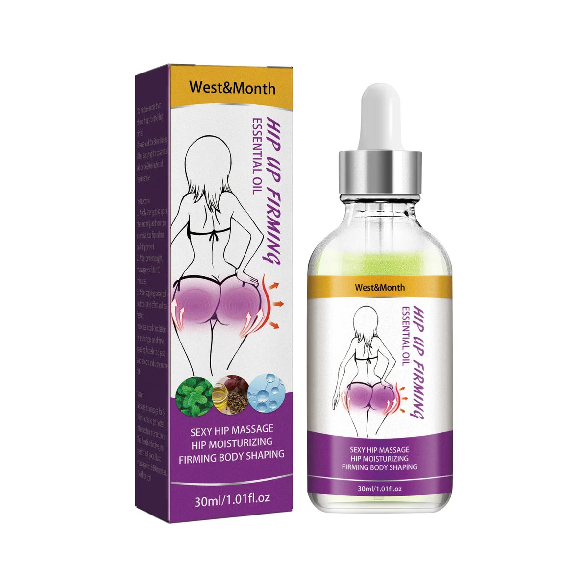 Buttock Massage Essential Oil Hip Lift up Hydrating Shaping Firming Big Ass Plumping Improve Elasticity Sexy Butt Tightening Oil