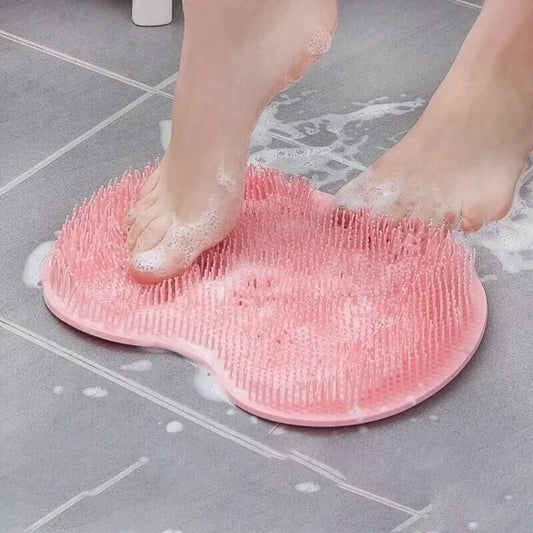 Back Massage Brush Exfoliating Shower Massage Scraper Bathroom Non-slip Bath Mat Silicone Foot Wash Body Cleaning Bathing Tool