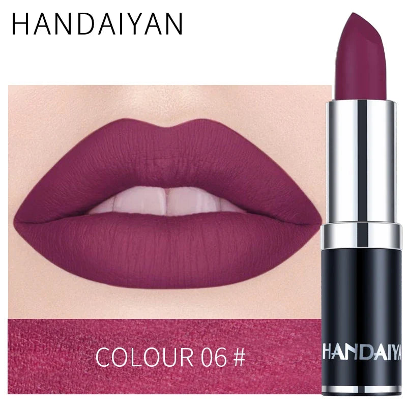 12 Colors Matte Lipstick Long Lasting High Pigment Velvet Soft Full Coverage Lip Makeup Nude Red Sexy Women Beauty Cosmetics