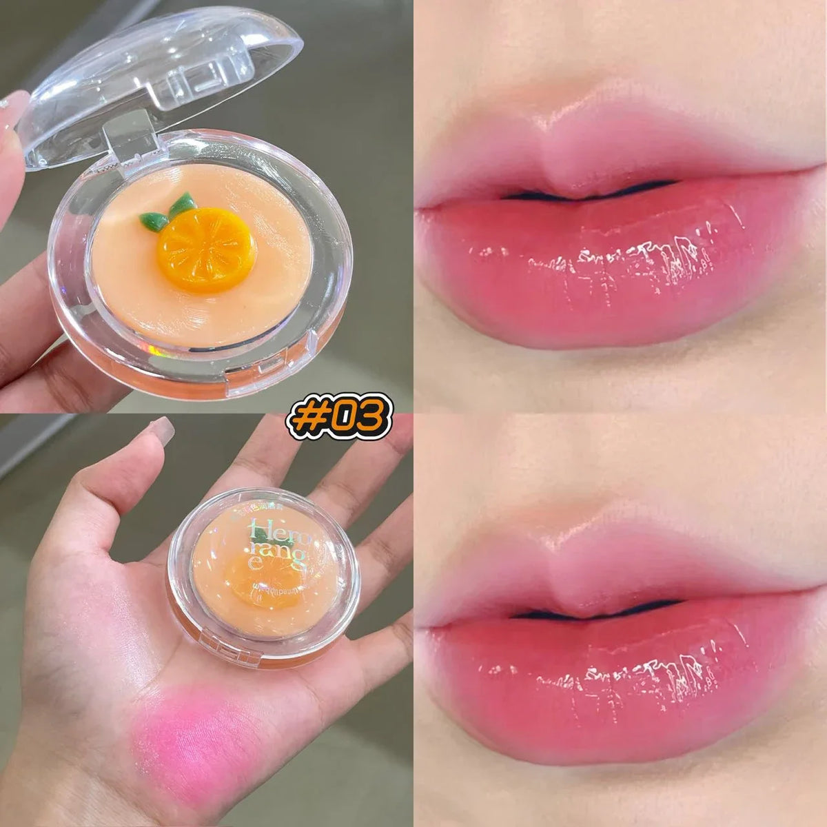 Herorange Tinted Lip Balm Moisturizing Anti-Dry Reduces Lip Lines for Autumn Winter
