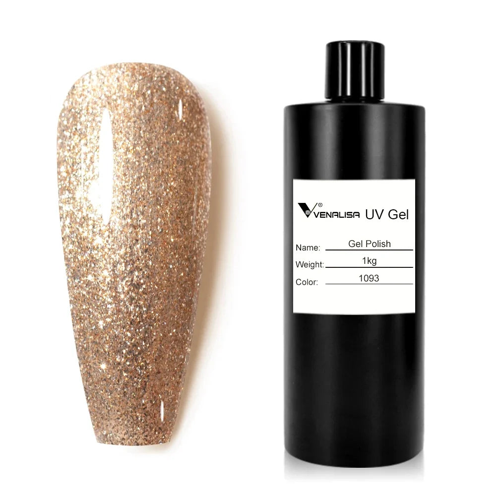 #1004 Nude PinkJelly 1kg Big Volume VENALISA Wholesale Super Quality Soak Off UVLED Semi Permanent Pastel Varnish Nail Salon Use