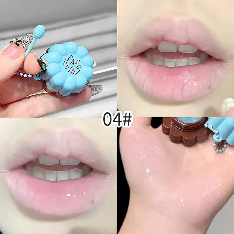 Cappuvini Macaron Fruit Flavor Lip Mask Deeply Hydrating Long-Lasting Moisturizing Soften Fine Lines Lip Care Lipstick Base