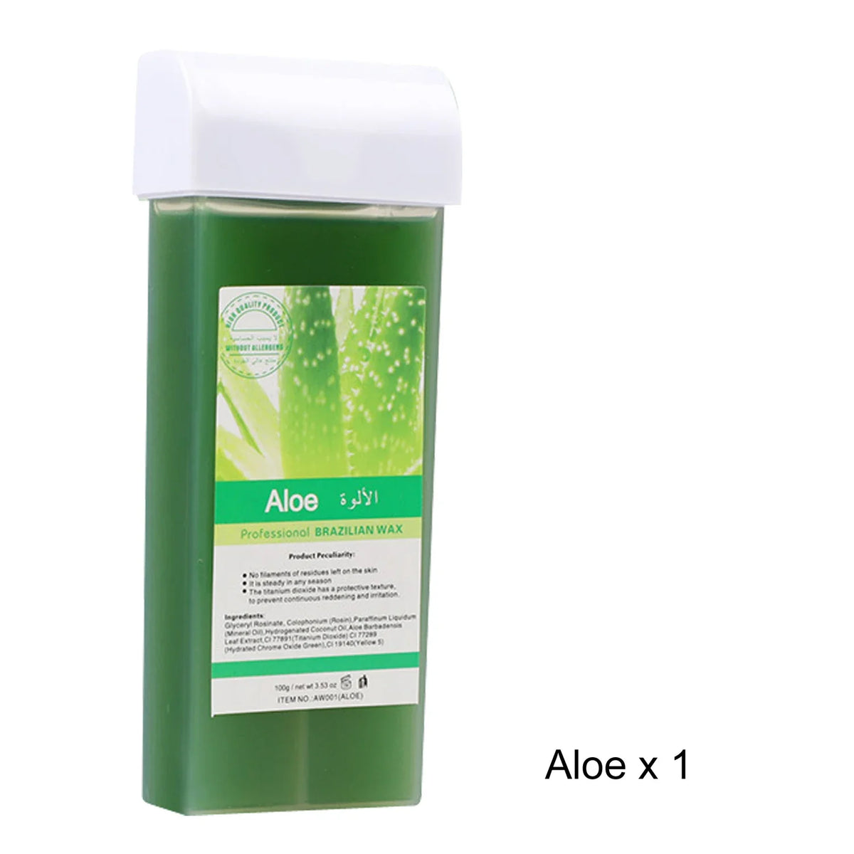 Hair Removal Wax Wax Refill Soft Wax Roller Cartridge For Roll on Waxing Kit Aloe Depilatory Rolling Wax For Sensitive Skin