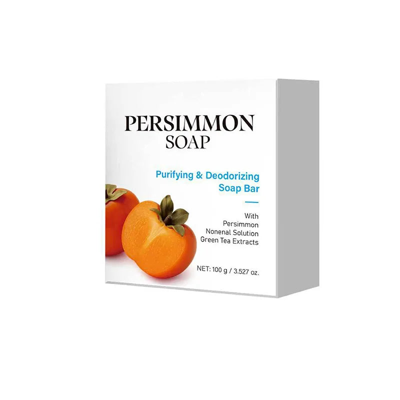 Japanese Persimmon Soap Bar,Body Purifying Deodorizing Natural Mild Soap Bar with Green Tea Extracts,Gentle on All Skin Types
