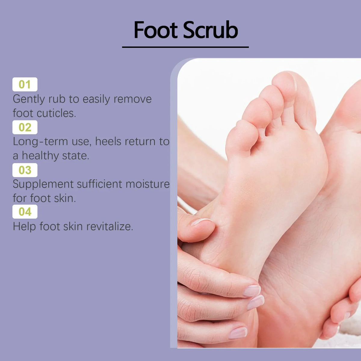 Exfoliating Foot Scrub with Bamboo Charcoal Sea Salt Dead Skin Removal Soften Feet Skin Deep Cleansing Feet Smoothing Care
