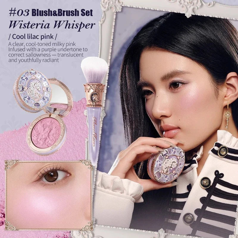 FLOWER KNOWS THE SWEETIE BEAR Blushes Silk Satin Blush Powder For Cheeks Contour Face For A Natural Matte Finish Vegan Makeup