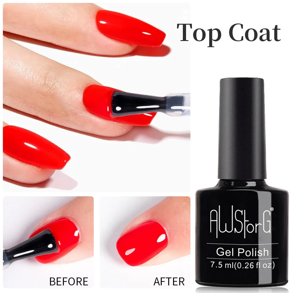 AWStorG 5ML Super Silver Metallic Gel Nail Polish Metal Effect Painting Gel Chromes Varnis Semi Permanent for Nail DIY