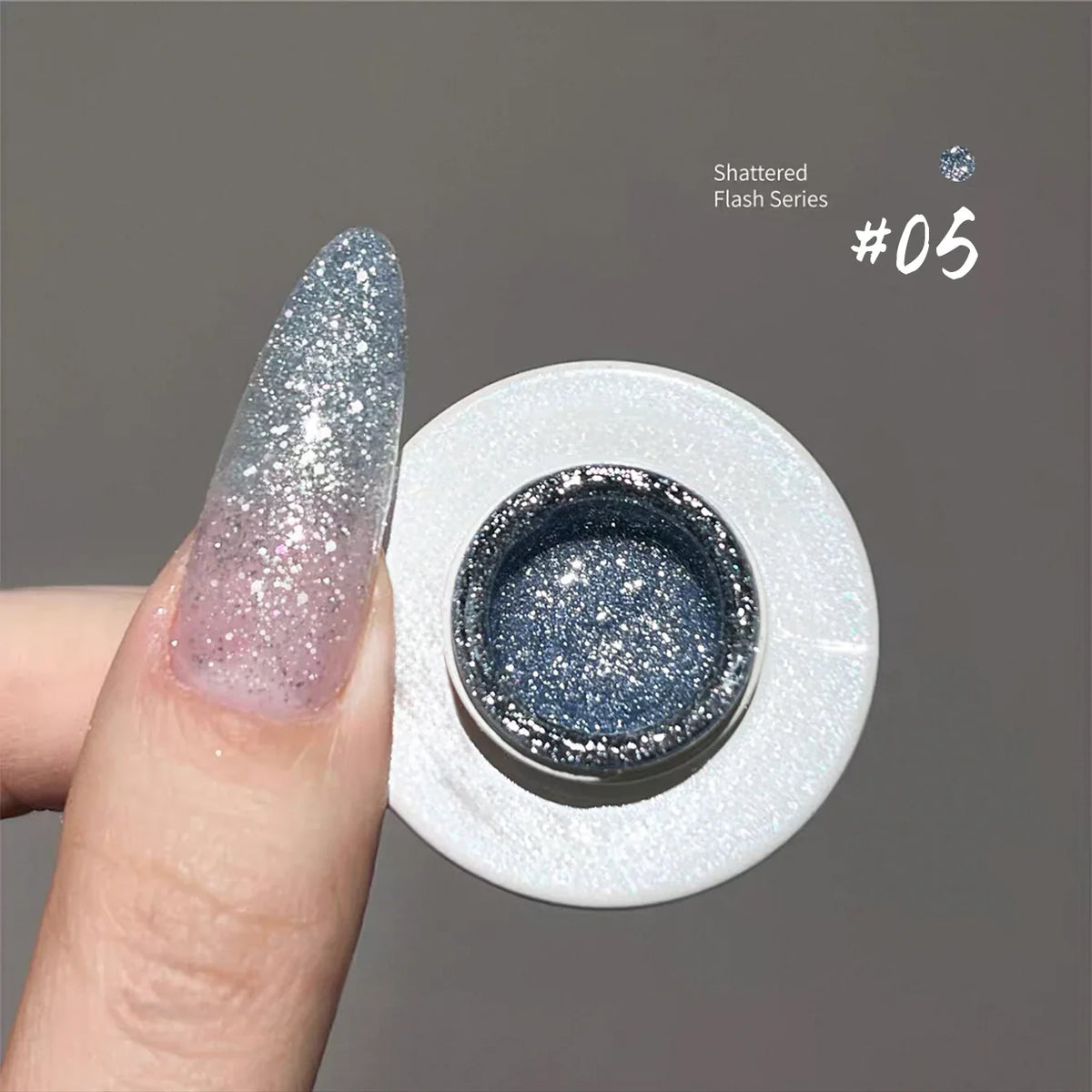 1-12pcs WS Summer Autumn Nails Flashing Reflective Disco Pink Blue White Broken Diamond Gel Nail Polish Nail Art Nail Supplies