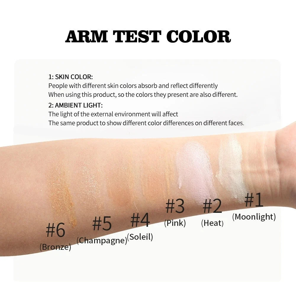 Diamond Glitter Loose Powder 6 Colors Pearlescent Oil Control Mineral Powder Face Foundation Cosmetics Lasting Makeup Powder