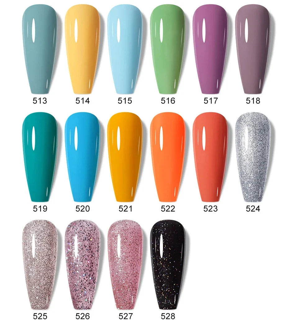 Clou Beaute Solid Gel Nail Polish Milky White Neon Green Color Gel Varnish HEMA TPO FREE Gel Polish Nail Art Semi Permanent Nail