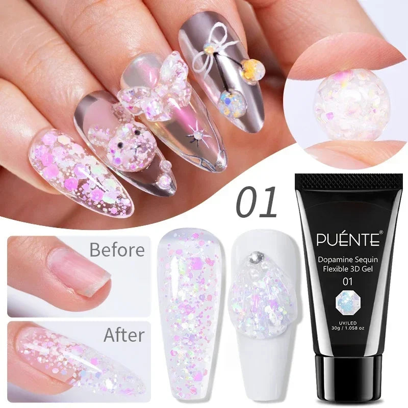 5ml Golden Silvery Metallic Painting Liner Gel Polish Chrome Mirror Effect Semi-Permanent Varnish For Stunning French Nail Art