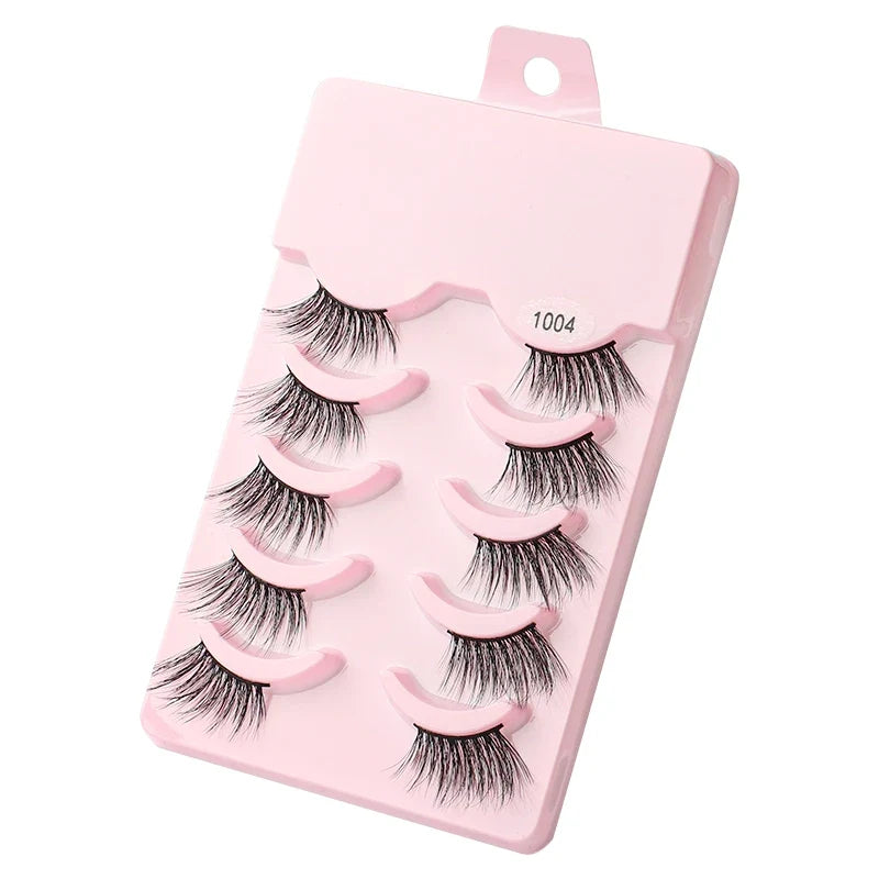 3/5 Pairs 3D Faux Mink Hair Soft Eyelashes Natural Thick Long False Eyelashes Dramatic Fake Lashes Handmade Eyelashes Faux Cils