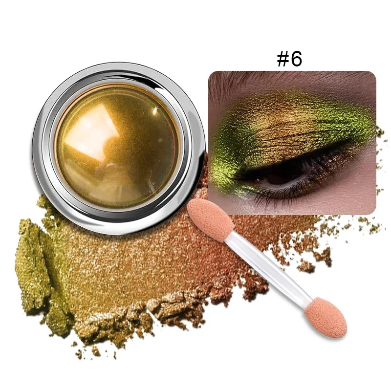 Chameleon Optical Color Shift Eyeshadow Cream Multi Chrome Shimmer Metallic Eye Lip Pigment Long Lasting Duochrome Makeup