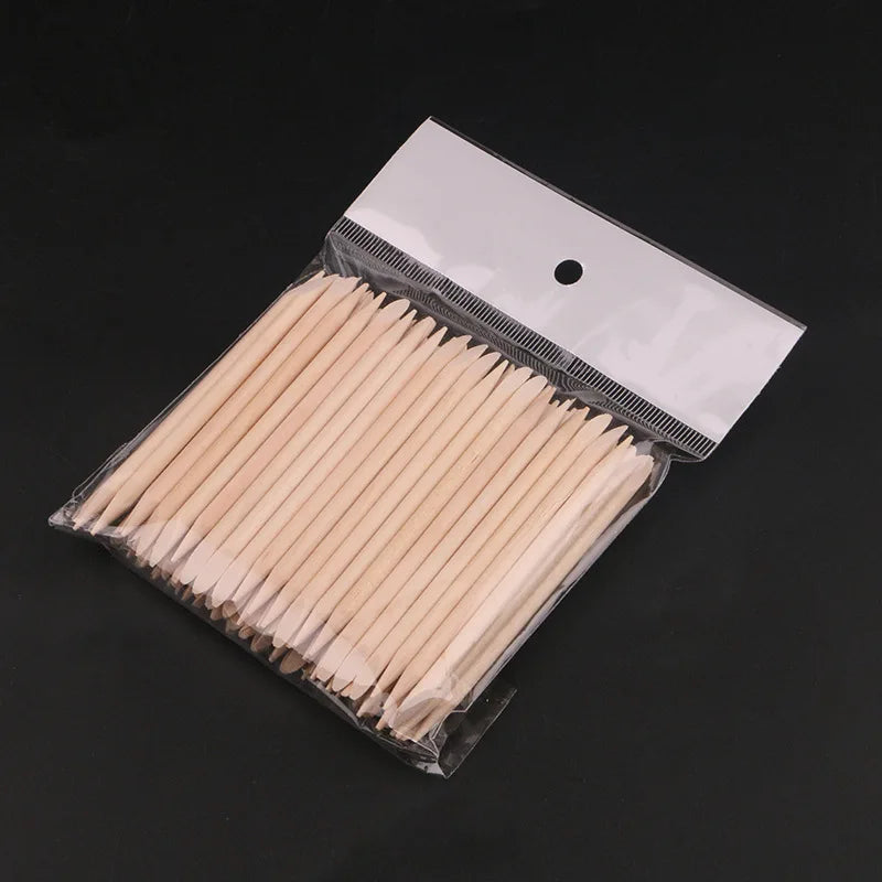 50/100/200/300pc/Set for Nail Different Sizes Orange Wood Sticks Cuticle Pusher Cuticle Remove Tool Manicure Pedicure Care Nails