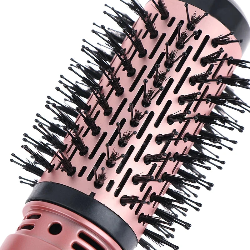 Hair Dryer Brush 2 In 1 Hot Air Spin Brush Curling Straightening Styling Auto-Rotating Ionic Round Blow Hair Dryer Volumizer