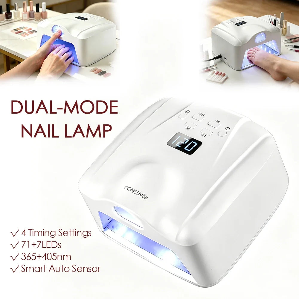 Dual Port Nail Lamp Nail Dryer UV Light 78 LEDs Single Toe Single Finger Full Hand Fast Gel Drying Light Auto Sensor Nail Art