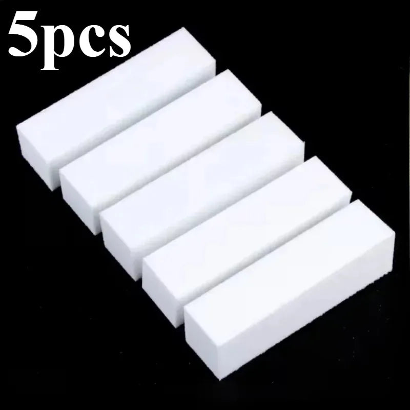 5/10/15/20Pcs Nail Buffer Professional Nail File Polisher Block Manicure Pedicure Files Sanding Polishing Sponge Nail Art tools