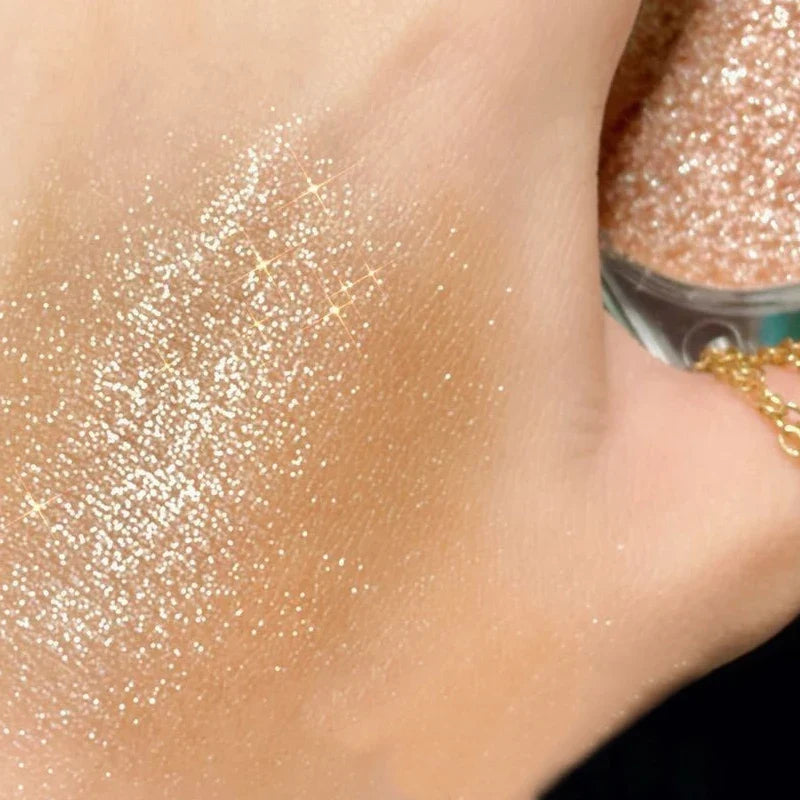 Glitter Eyeshadow Brighten Eyes Make Up Waterproof Shimmer Palettes Monochrome Eye Shadow Pigmented Highlighter Cosmetics