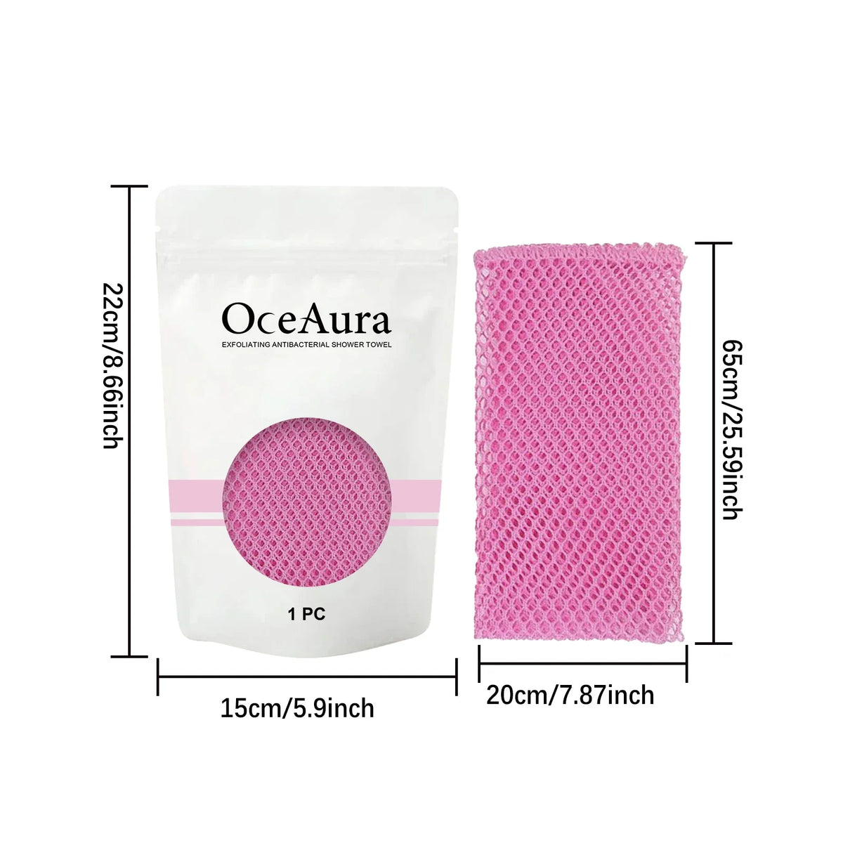 Back Scrubbing Towel Durable Exfoliating Body Towel Cleansing Skin Polishing Cloth Oil Control Dirt Removal Bath Accessories