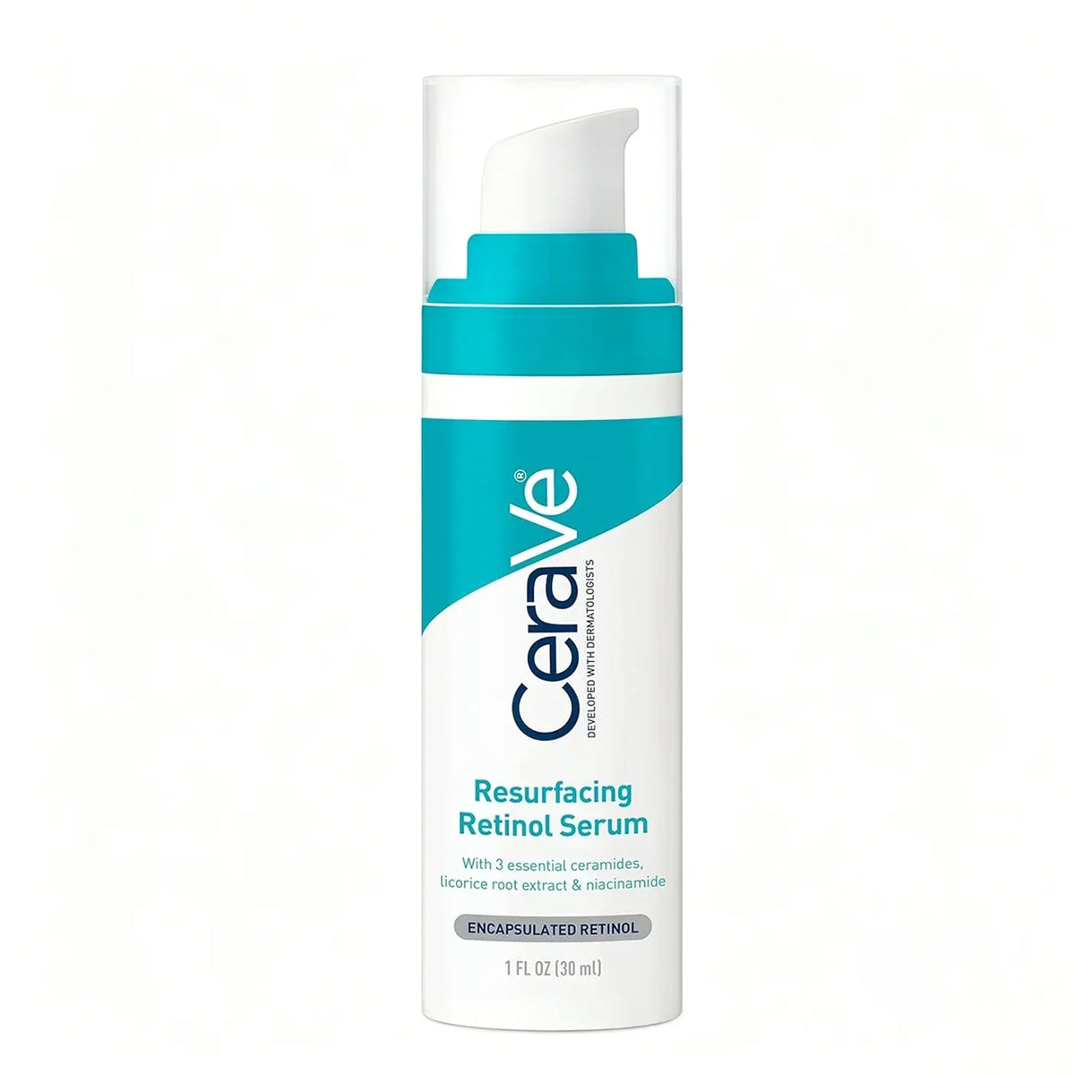 CeraVe Retinol Serum Niacinamide Licorice Root, Skin Smoothing Tone Care, Barrier Repair, Non-Comedogenic For Blemish Prone Skin