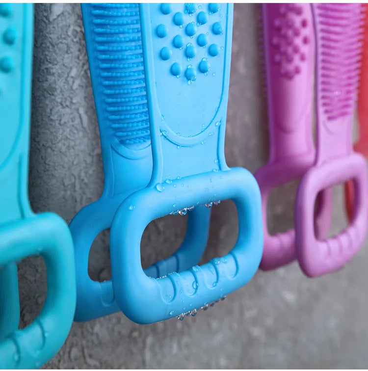 Body Silicone Brush Scrub Body Exfoliating Sponge Brush Bathroom Shower Back Brush Bath Scrub Clean Tool Stain Removal Bath Belt