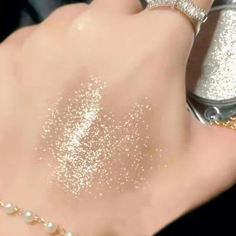 Glitter Eyeshadow Brighten Eyes Make Up Waterproof Shimmer Palettes Monochrome Eye Shadow Pigmented Highlighter Cosmetics