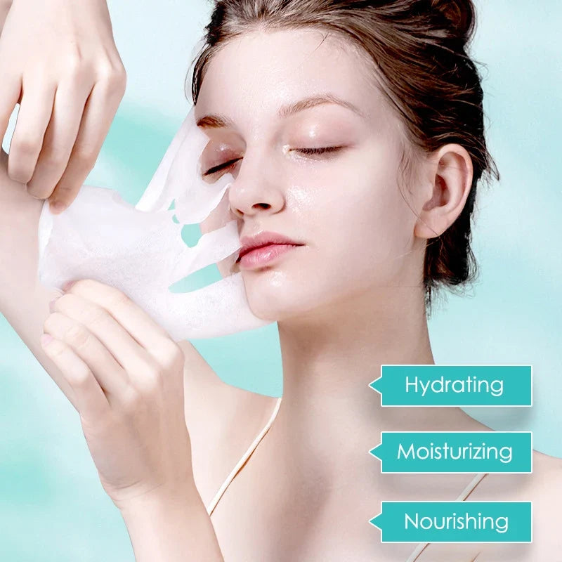 10/20/30pcs Hyaluronic Acid Hydrating Facial Masks Sheet Masks Face Moisturizing Anti-aging Anti Wrinkles Face Mask Skin Care