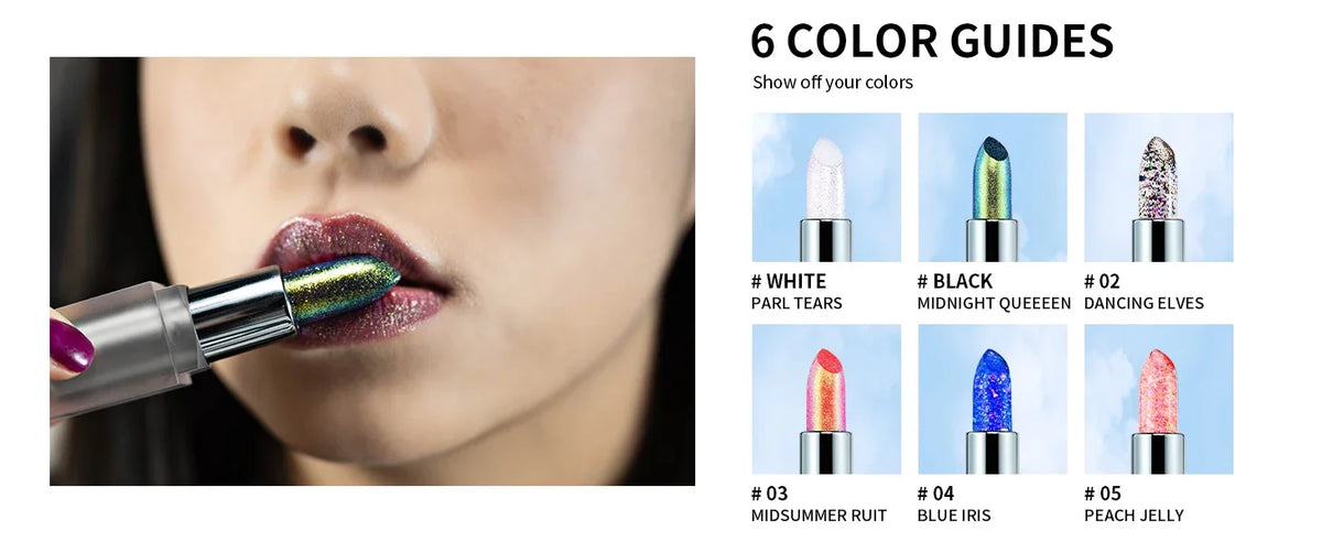 CHARMACY 6 Colors Magicolor Star Glow Lipstick PH Change Shift Colors Lip Gloss Nourish Moisture Professional Lip Makeup