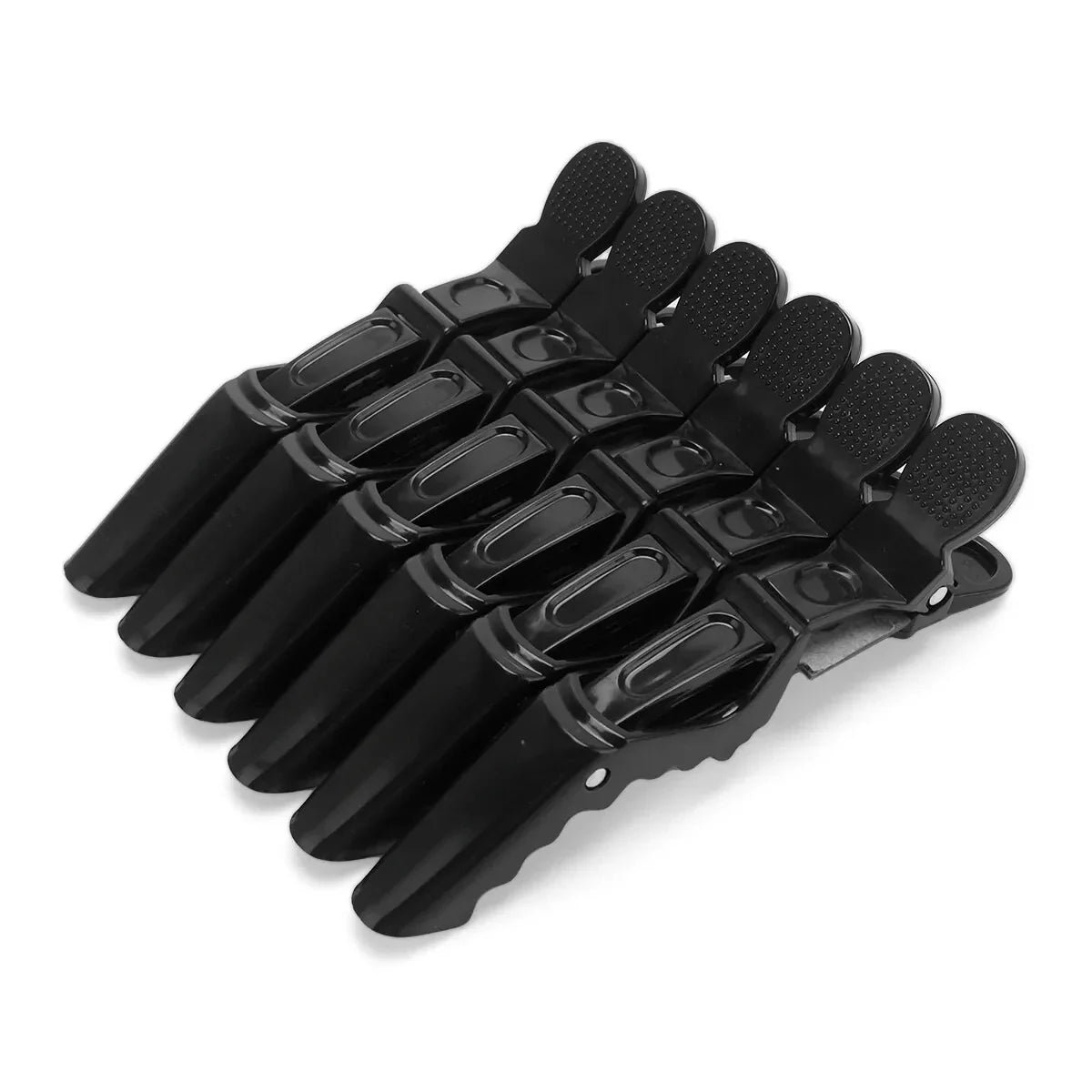 6Pcs Hairdressing Alligator Clip Salon Perm Hair Dye Plastic Hairpin Wig Clip Haircut Partition Styling Clip Supplies