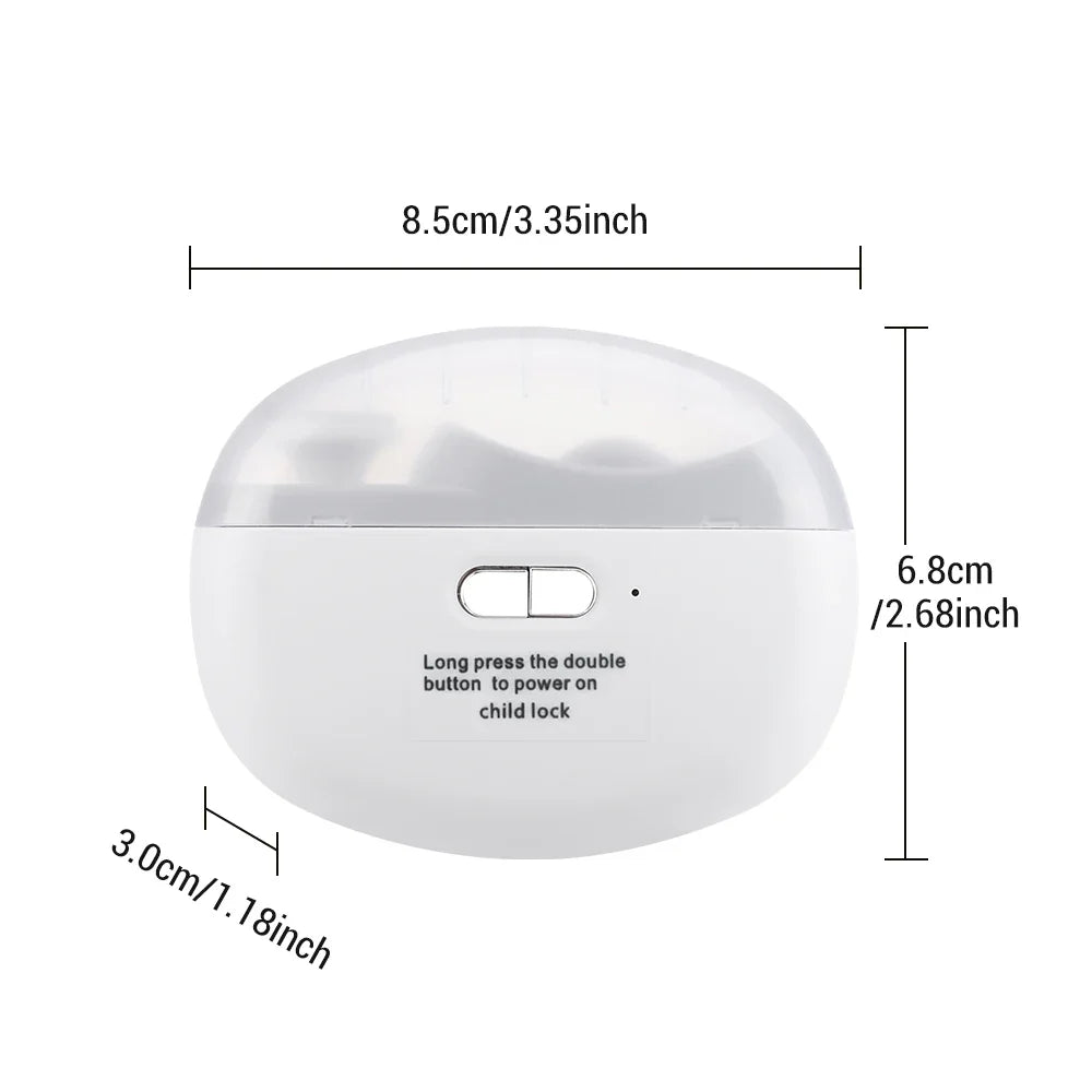 Electric Nail Clipper Grinding and Polishing with Light Automatic Nail Trimmer Rechargeable Nail Cutter Manicure for Baby Adult