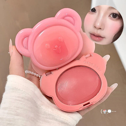 Apricot Pink Blush Cream Makeup Cheek Tint Rouge Violet Blusher Mud Palette Waterproof Monochrome Brighten Facial Moisture Blush