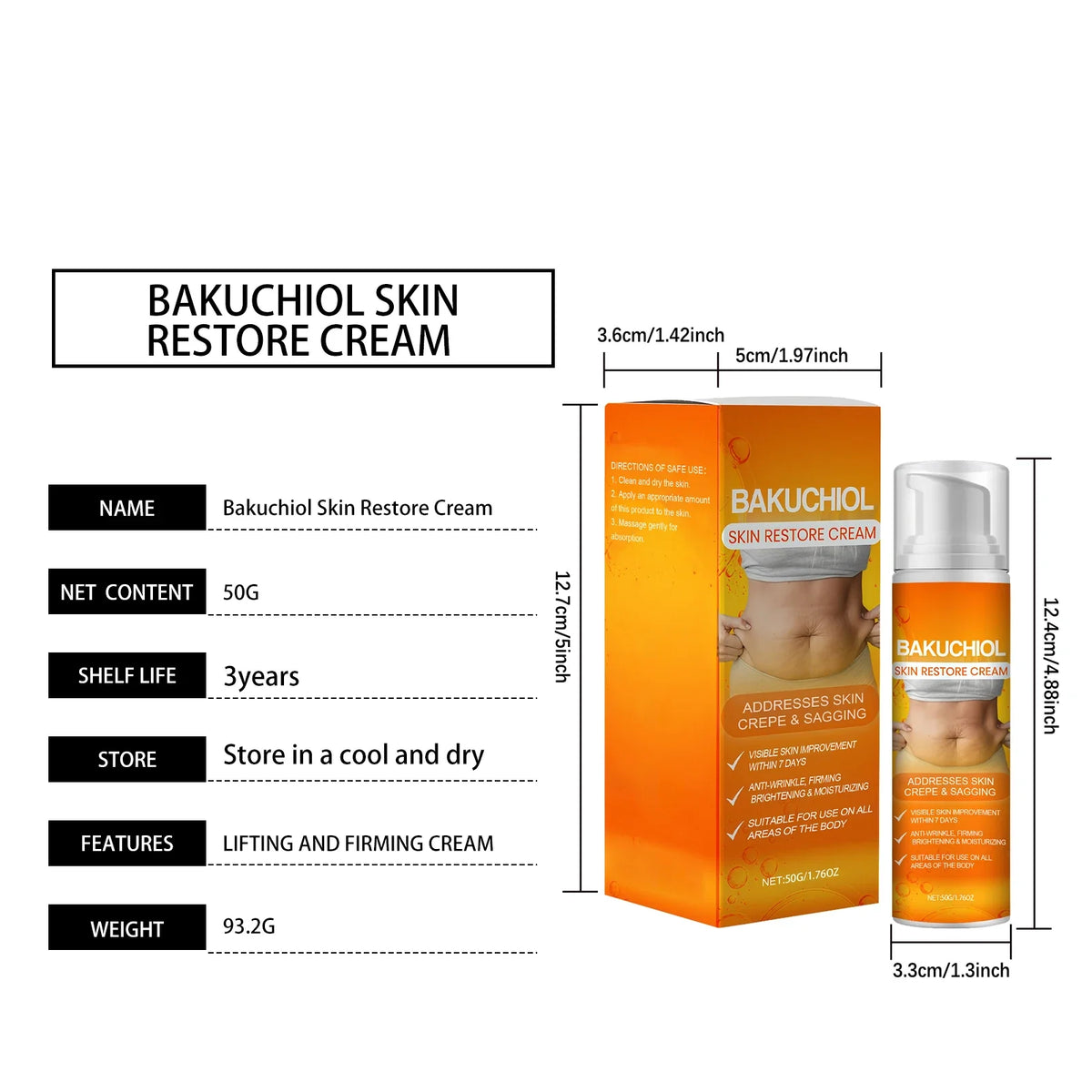 Body Firming Cream Cellulite Remover Deep Hydration Smoothing Skin Improve Sagging Increase Elasticity Lifting Tightening Lotion