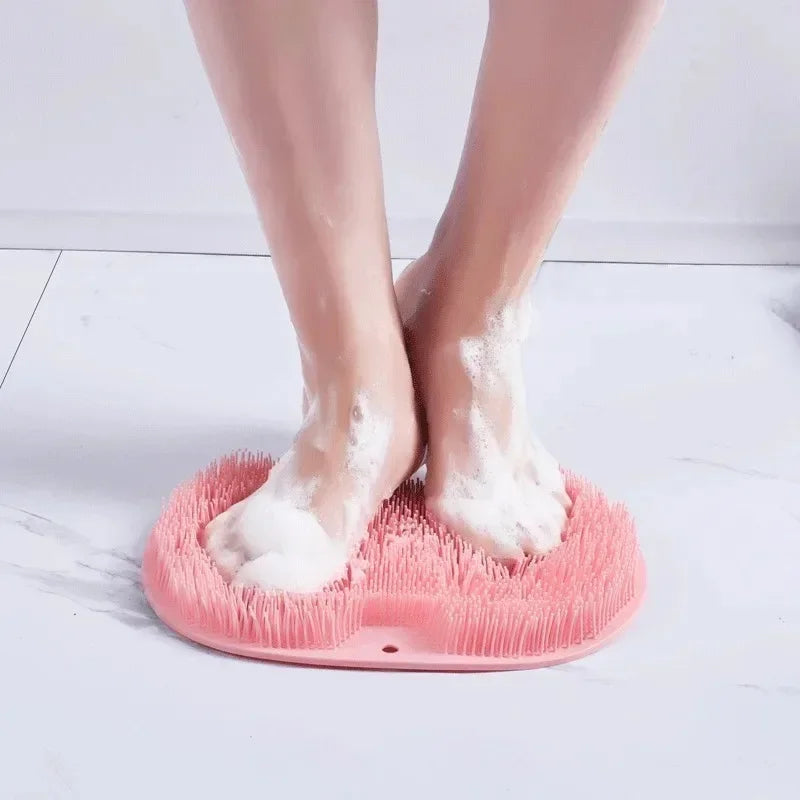 Back Massage Brush Exfoliating Shower Massage Scraper Bathroom Non-slip Bath Mat Silicone Foot Wash Body Cleaning Bathing Tool