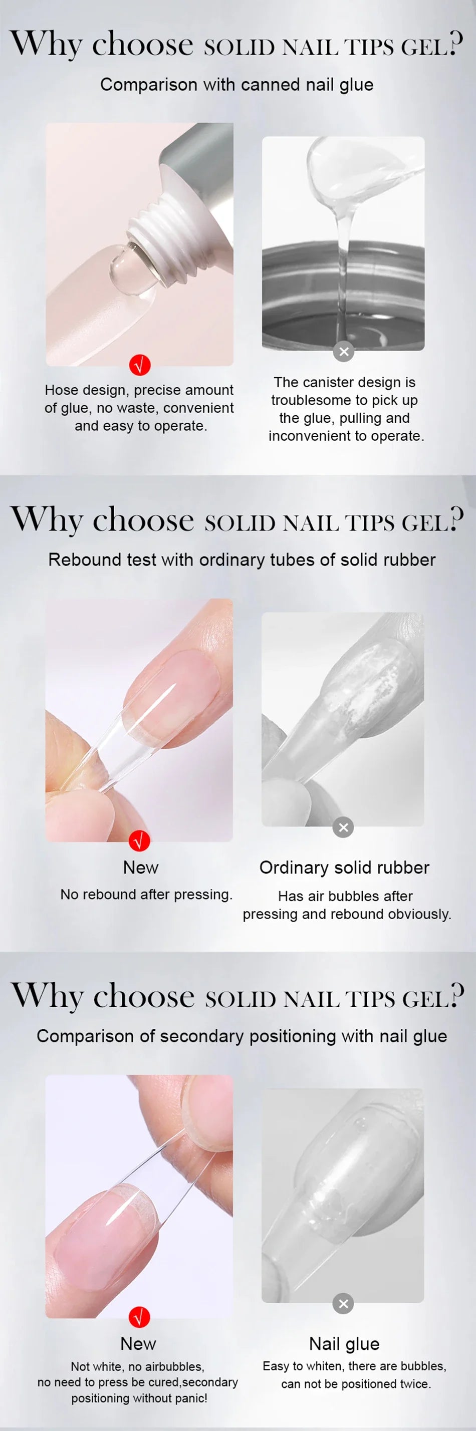 BORN PRETTY 30ml Nail Tips Glue Gel Strong Adhesive Nail Glue For False Nail Tips And Press On Nails DIY Rhinestone And Gem