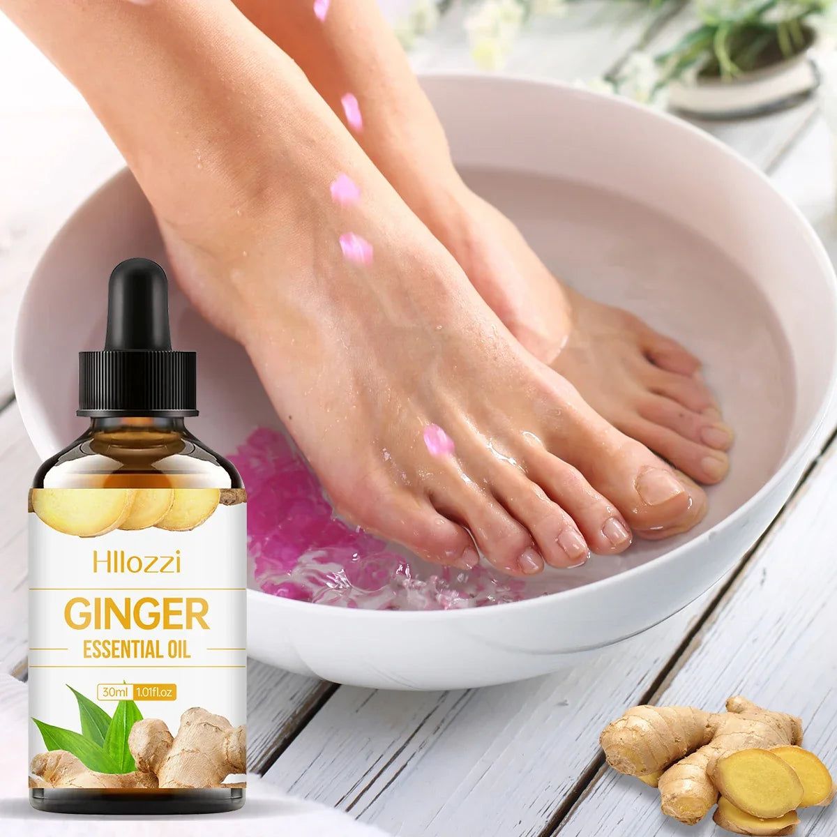 30ml Ginger Essential Oil for Scalp Care Eyelashes Nail Care Aromatherapy Humidifier Diffuser Soap Making DIY