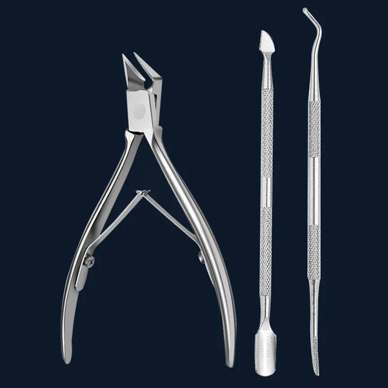 1/2/3pcs Professional Toenail Ingrown Cuticle Nipper Edge Nail Clipper Cutter Scissor Dead Skin Remover Pedicure Manicure Tools