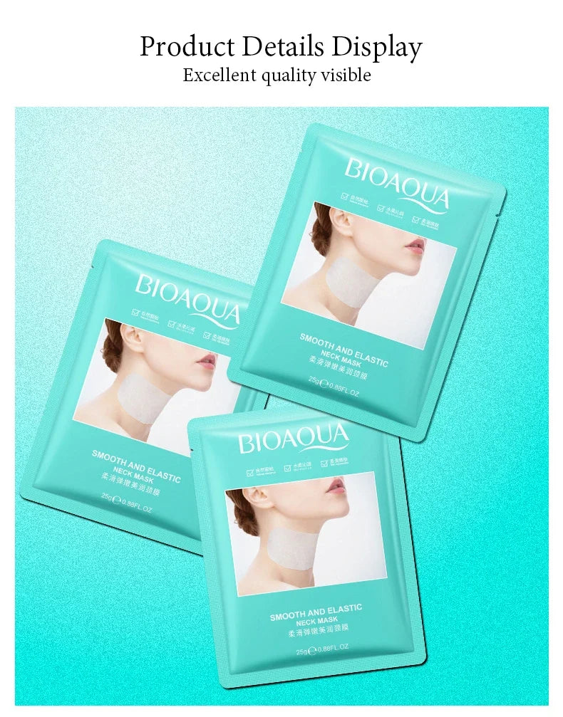 20pcs BIOAQUA Neck Mask Moisturizing Brightening Nourishing Firming skincare Collagen Neck Masks Korean Skin Care Products