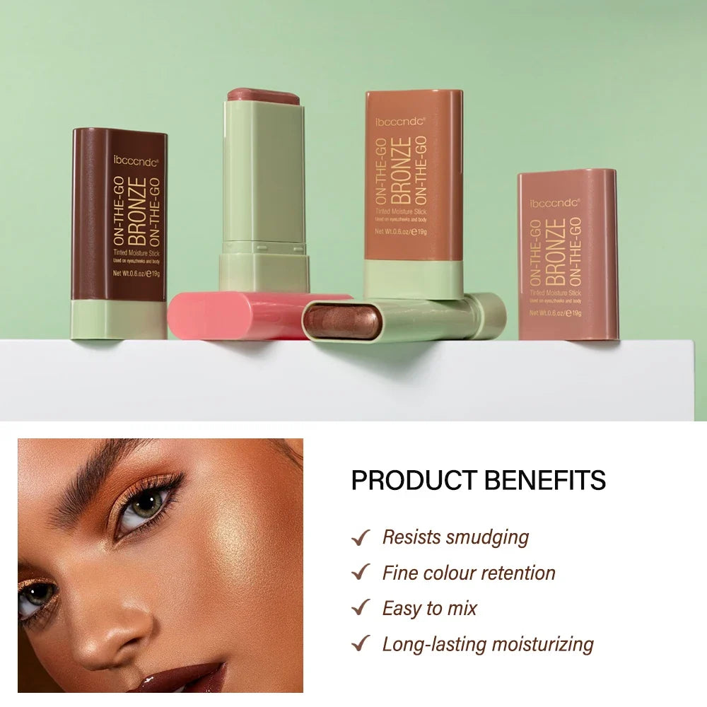 4 Colors Contour Bronzer Stick Long Lasting Moisturizing Contouring Face Body Multi-use Shading Stick Cosmetics Korean Makeup