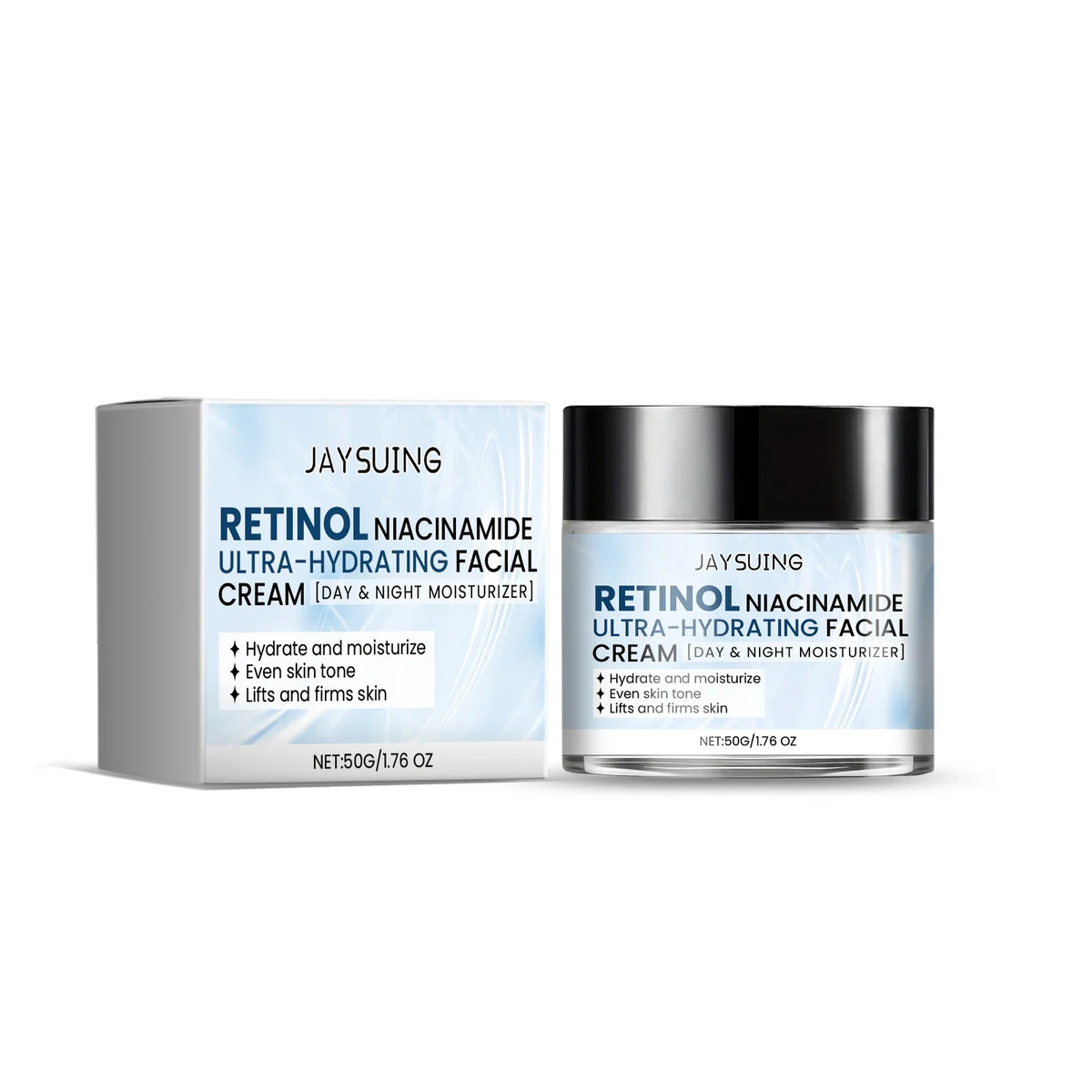 Hydrating Face Moisturizer with Niacinamide Hyaluronic Acid Retinol Repair Skin Barrier Day Night Long-Lasting Hydration Cream
