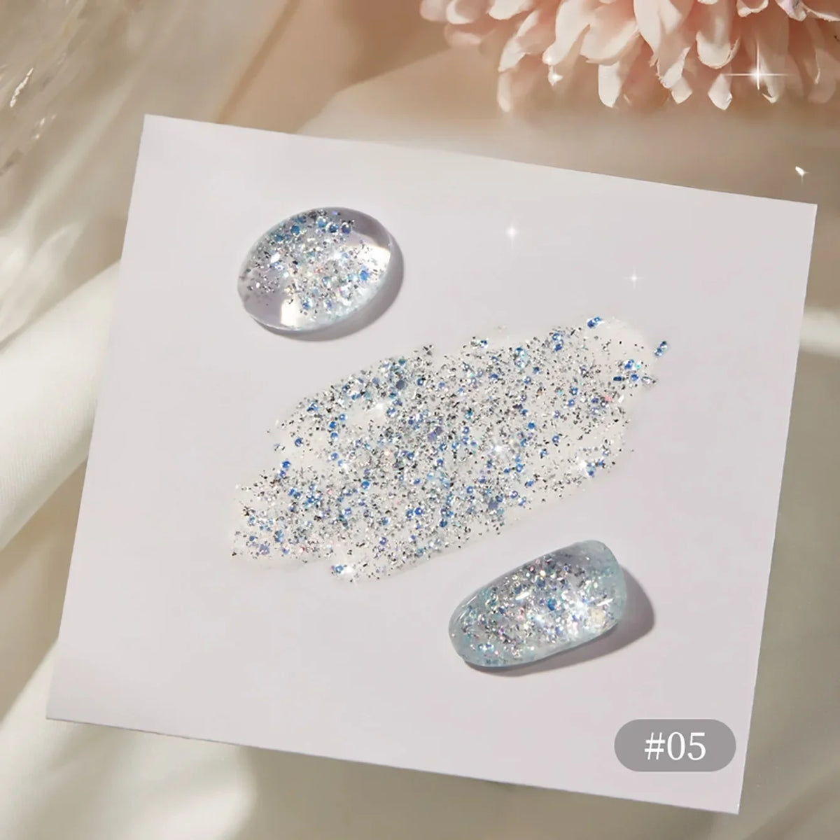1-12pcs WS Summer Autumn Nails Flashing Reflective Disco Pink Blue White Broken Diamond Gel Nail Polish Nail Art Nail Supplies
