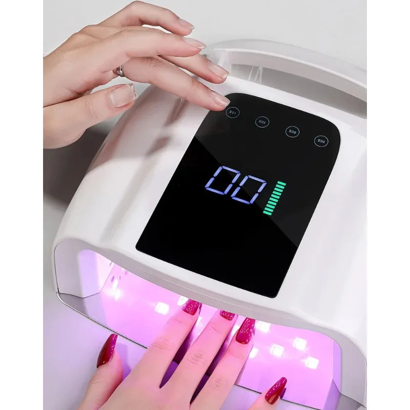 96W Rechargeable Nail Lamp Cordless Gel Polish Dryer UV Light for Nails Manicure Light Wireless Nail UV LED Lamp