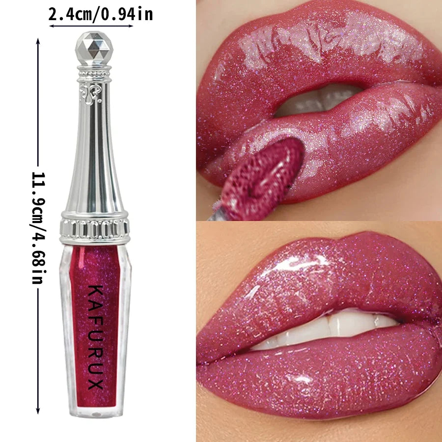6 Colors Glitter Liquid Lipsticks Shimmer Shiny Lipgloss Pearlescent Lip Tint Mositurizing Long Lasting Lip Glaze Makeup For Wom