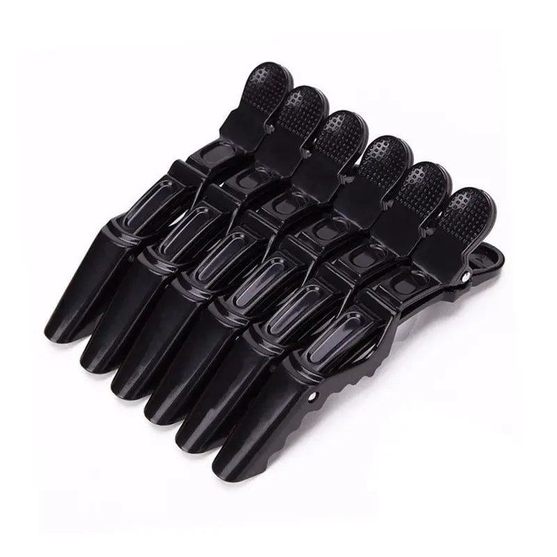 6-12Pcs Hairdressing Alligator Clip Salon Perm Hair Dye Plastic Hairpin Wig Clip Haircut Partition Styling Clip Supplies