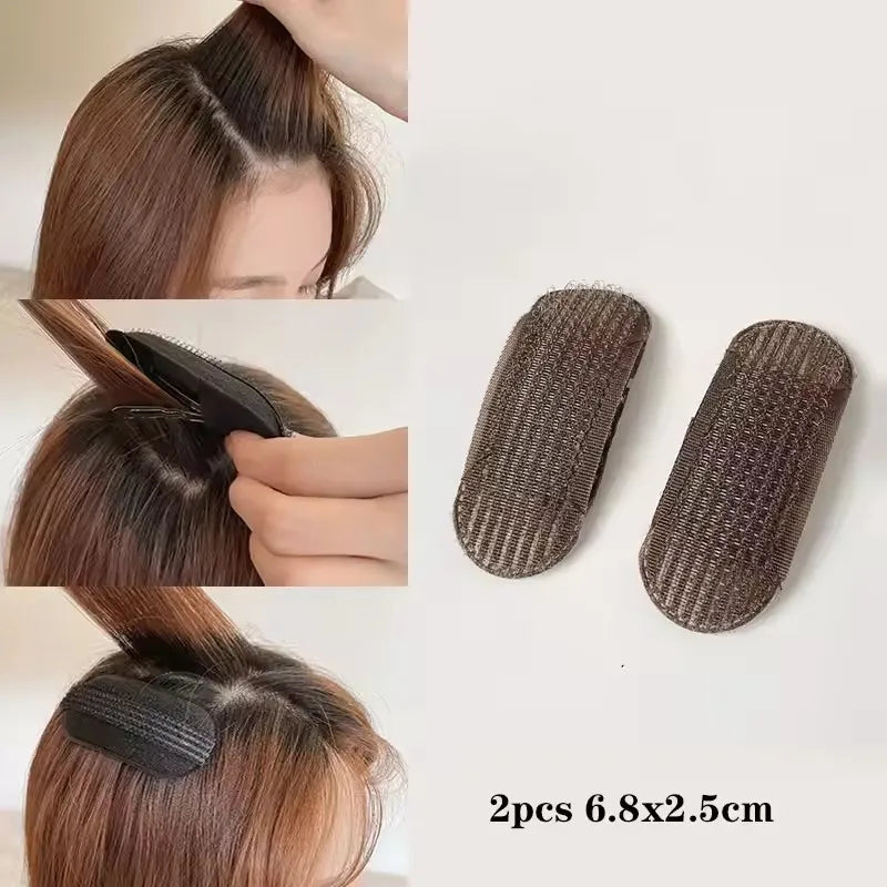 2/4/8pcs Fluffy Invisible Hair Clip for Volume Front Hairline Puff Cushion Perfect for Bun Styling Adding Women’s Hair Styling