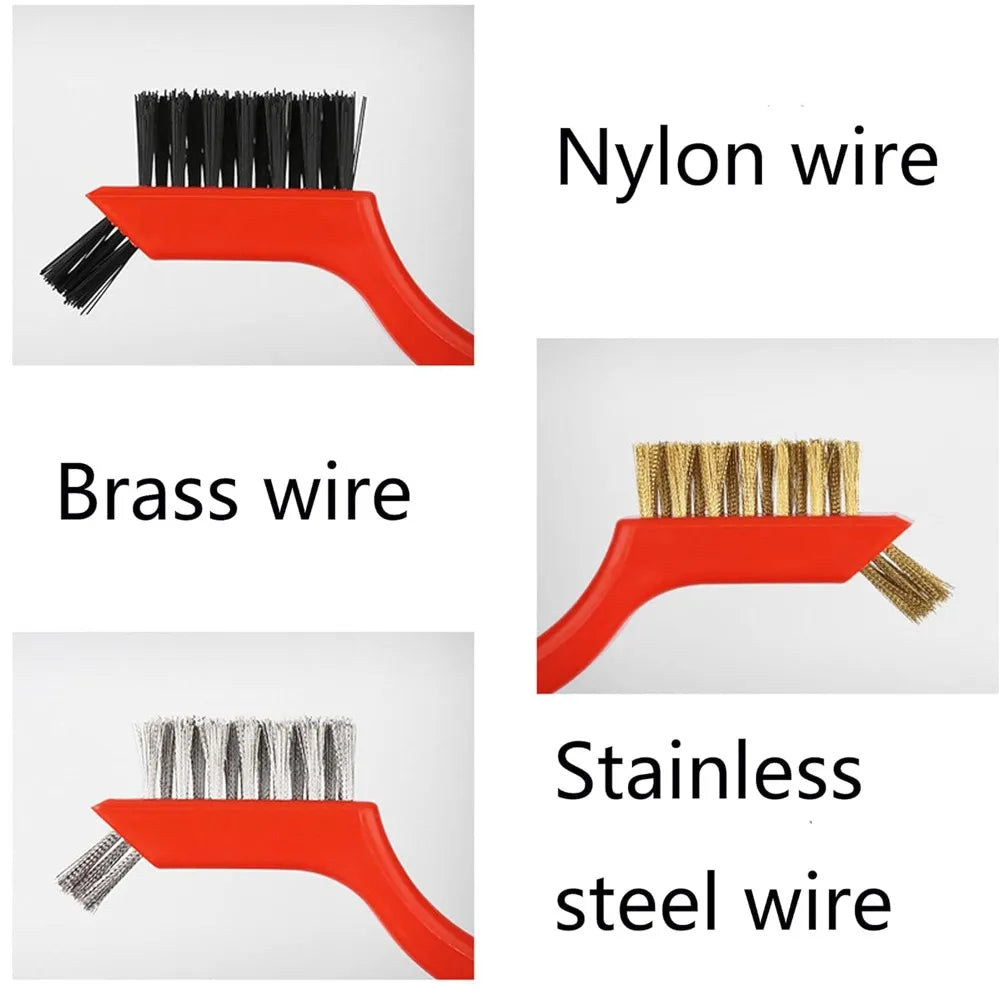 3-45Pcs Brass Cleaning Brush Metal Brass/Stainless Steel/Nylon for Gas Hoods Grease and Stain Removal Cooktop Cleaning Tool